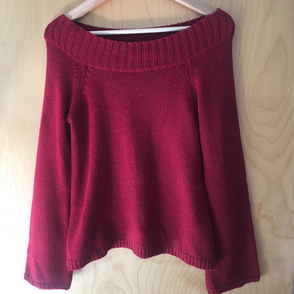 LOFT Off-Shoulder Knit Sweater